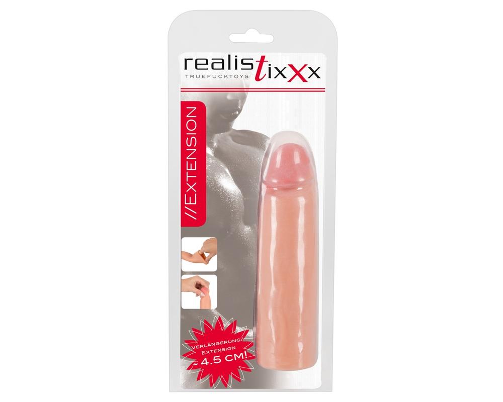 realistixxx - hosszabbító péniszköpeny - 16,5cm (natúr)