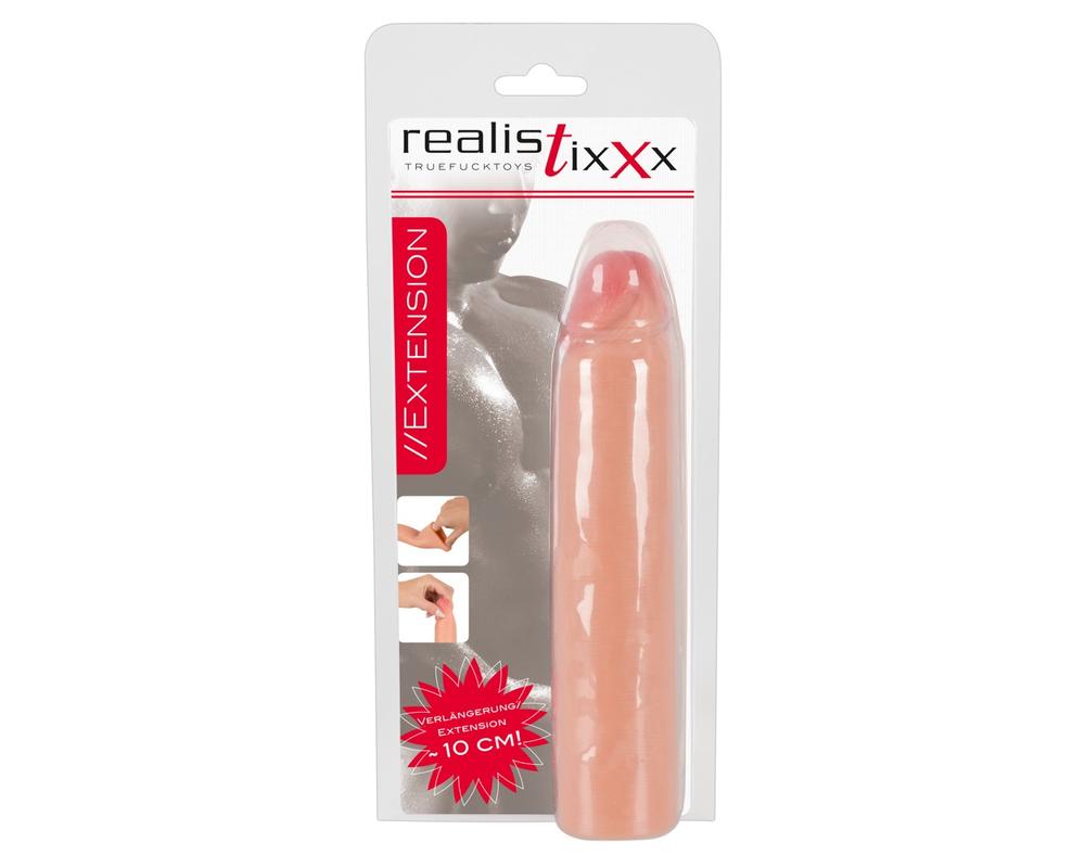 realistixxx - hosszabbító péniszköpeny - 21cm (natúr)