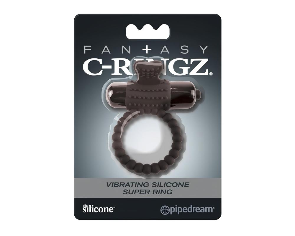  Pipedrem Fantasy C-Ringz - vibrációs péniszgyűrű (fekete) akciós termékkép 1