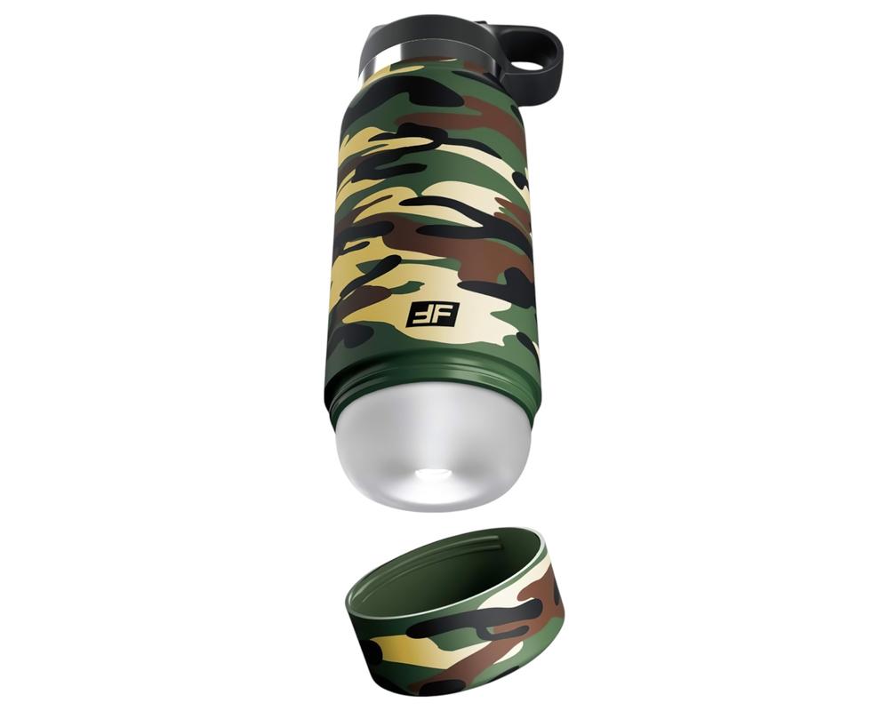  Fap Flask Happy Camper - maszturbátor kulacsban (zöld-fekete) akciós termékkép 1