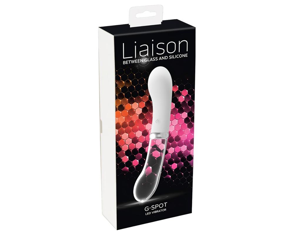  You2toys Liaison - szilikon-üveg LED vibrátor (áttetsző-fehér) akciós termékkép 1