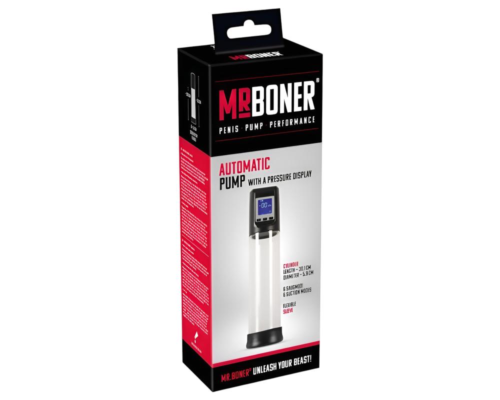  Mister Boner Workout - akkus, automata péniszpumpa (áttetsző-fekete) akciós termékkép 1