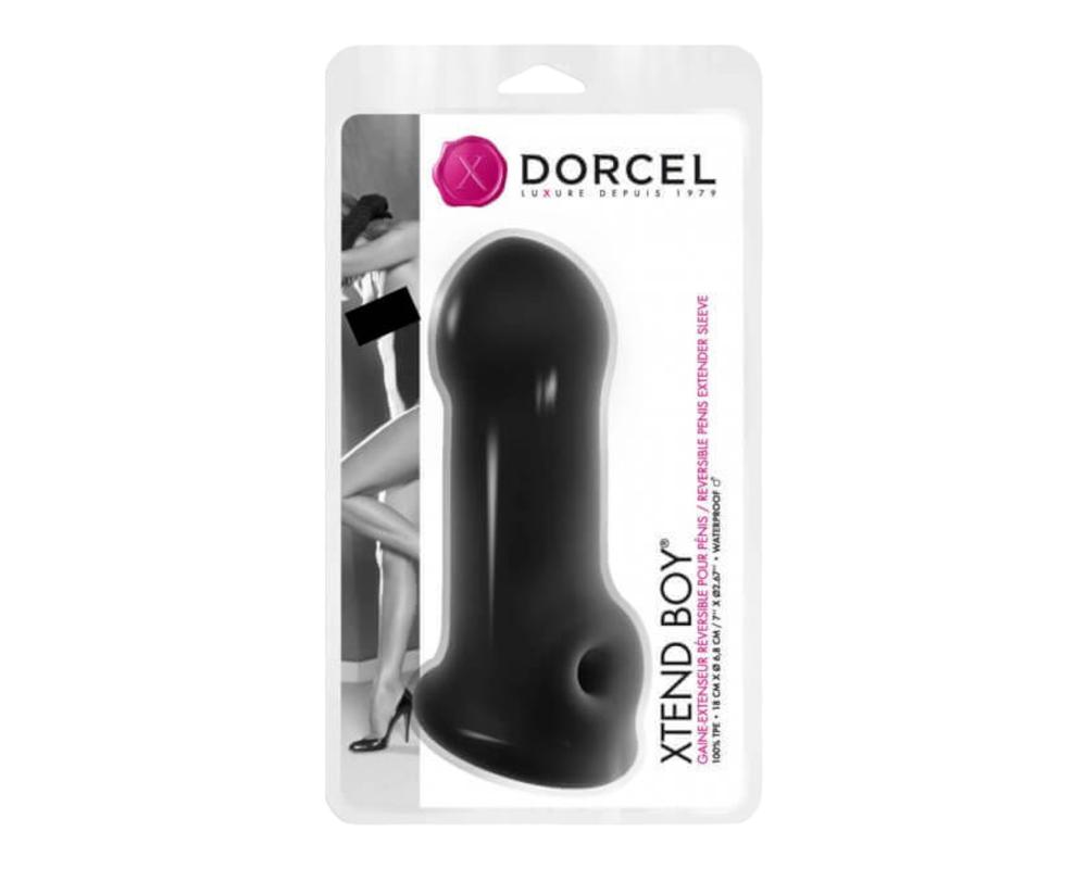 Dorcel Xtend Boy - szilikon péniszköpeny (fekete)