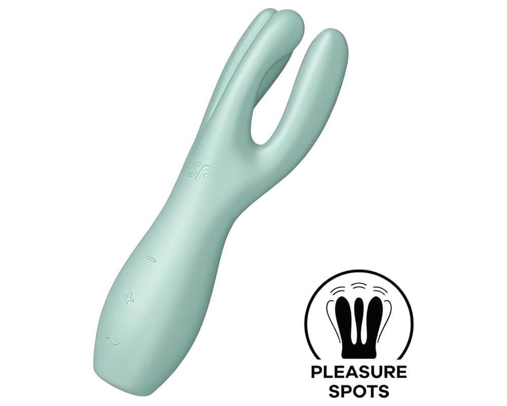 Satisfyer Threesome 3 - akkus csiklóvibrátor (menta)