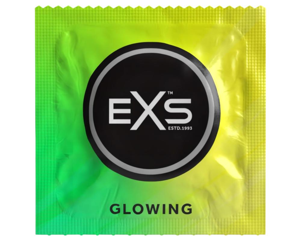  EXS Glow - világító óvszer (3 db) akciós termékkép 1