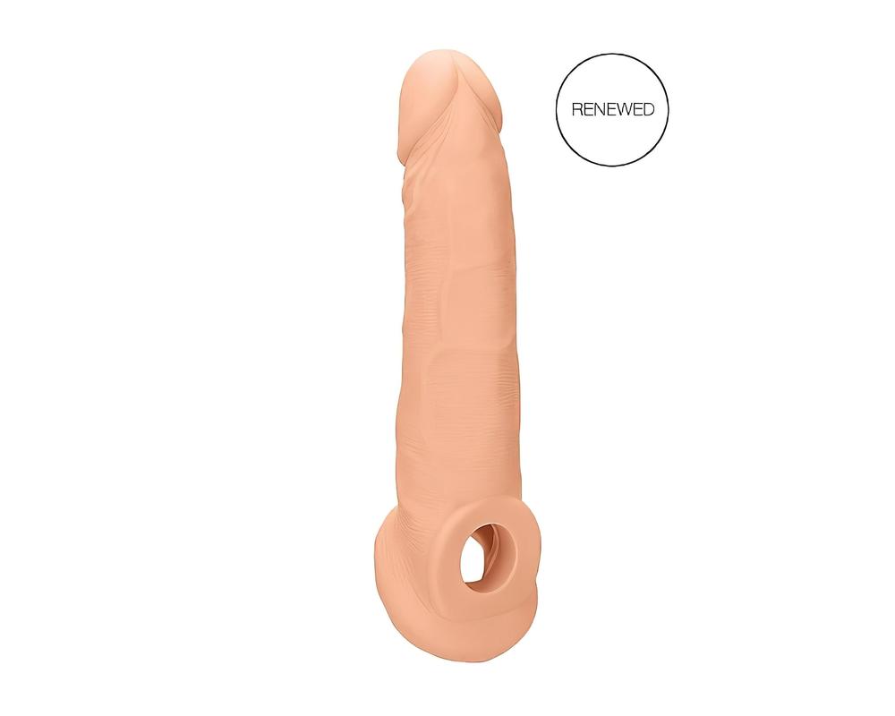 RealRock Penis Sleeve 9 - péniszköpeny (21,5cm) - natúr