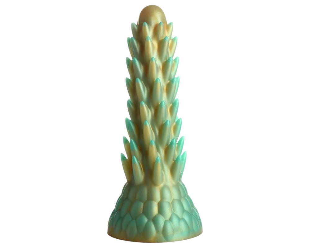  Creature Cocks Stegosaurus - tüskés szilikon dildó - 20cm (zöld) akciós termékkép 1