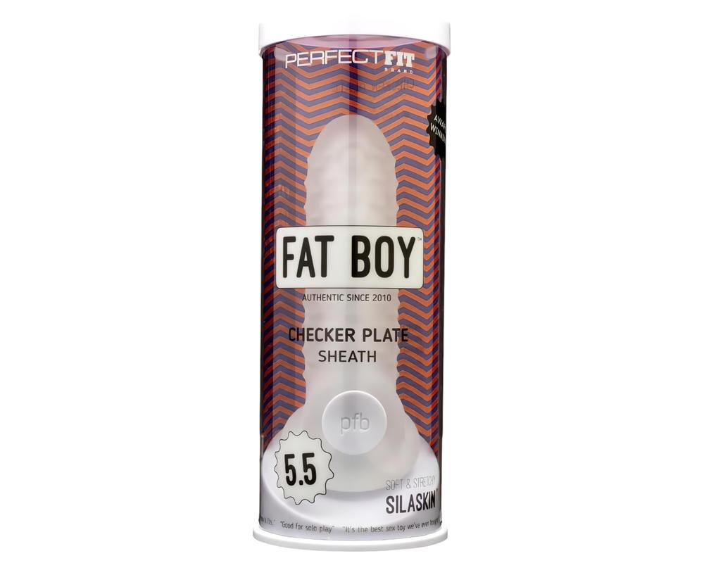 Fat Boy Checker Box - péniszköpeny (15cm) - tejfehér