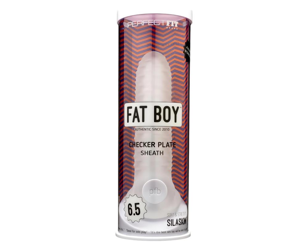 Fat Boy Checker Box - péniszköpeny (17cm) - tejfehér