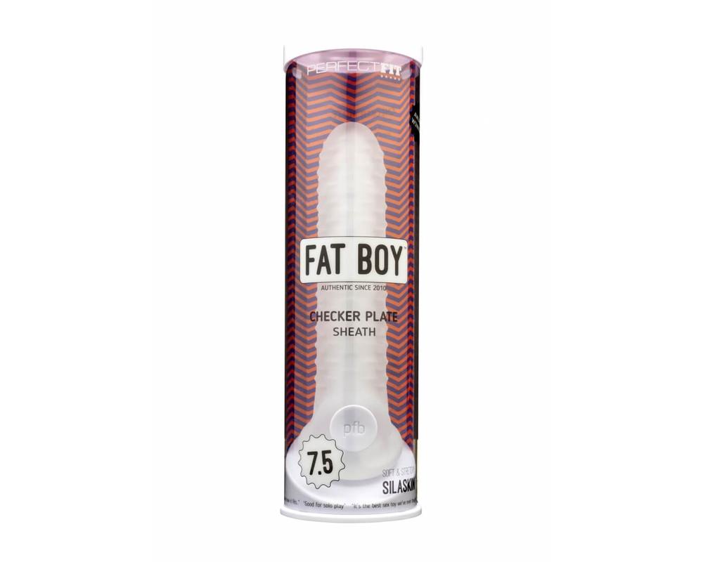 Fat Boy Checker Box - péniszköpeny (19cm) - tejfehér