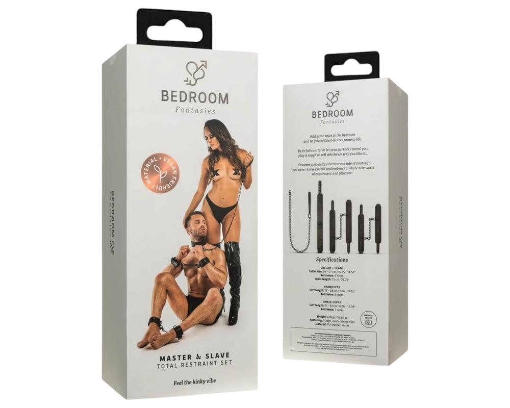  Bedroom Fantasies - teljes kikötöző szett - 4 részes (fekete) akciós termékkép 1
