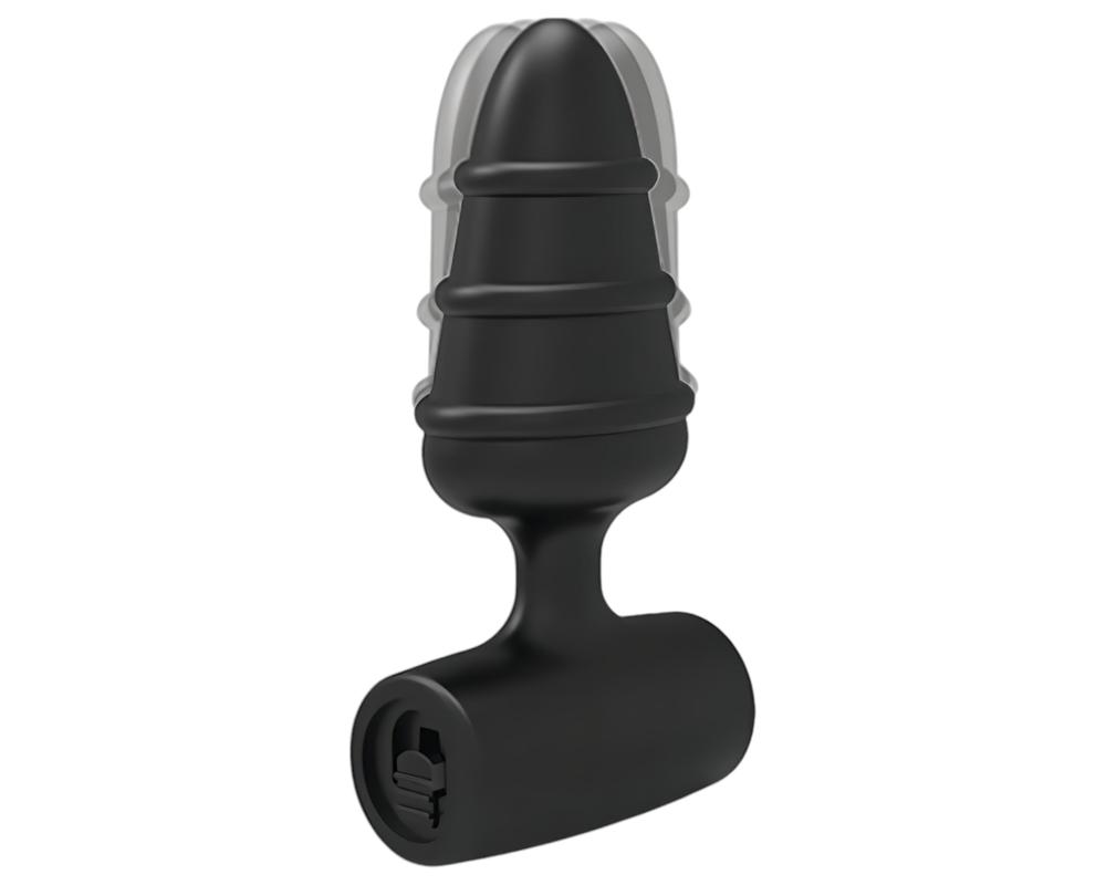  Love Plug - mini anál vibrátor (fekete) akciós termékkép 1